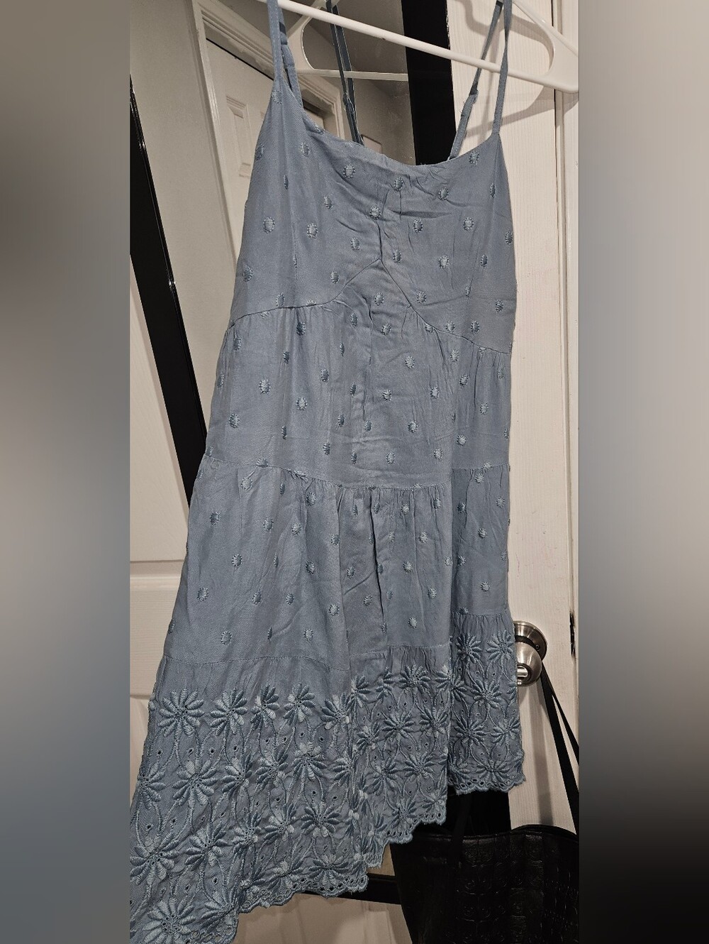 Light Blue Embroidered Summer Dress
